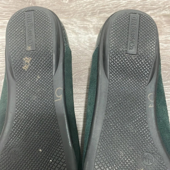G.H. BASS & CO Cara Green Leather Suede Reptile Ballet Flat 8.5 - Picture 9 of 14